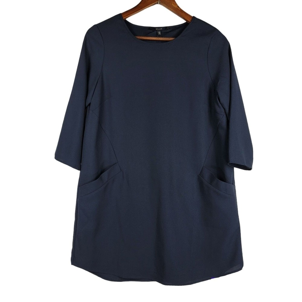 Eclair Size‎ Small Womens Dark Blue Tunic Pockets